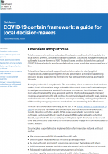 COVID-19 contain framework: a guide for local decision-makers